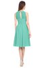 ColsBM Ivory Mint Green Elegant A-line Jewel Zip up Knee Length Bridesmaid Dresses