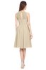 ColsBM Ivory Novelle Peach Elegant A-line Jewel Zip up Knee Length Bridesmaid Dresses