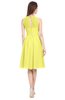 ColsBM Ivory Pale Yellow Elegant A-line Jewel Zip up Knee Length Bridesmaid Dresses
