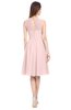 ColsBM Ivory Pastel Pink Elegant A-line Jewel Zip up Knee Length Bridesmaid Dresses