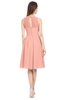 ColsBM Ivory Peach Elegant A-line Jewel Zip up Knee Length Bridesmaid Dresses