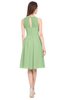 ColsBM Ivory Sage Green Elegant A-line Jewel Zip up Knee Length Bridesmaid Dresses