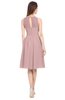 ColsBM Ivory Silver Pink Elegant A-line Jewel Zip up Knee Length Bridesmaid Dresses