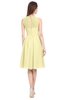 ColsBM Ivory Soft Yellow Elegant A-line Jewel Zip up Knee Length Bridesmaid Dresses
