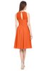 ColsBM Ivory Tangerine Elegant A-line Jewel Zip up Knee Length Bridesmaid Dresses