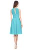 ColsBM Ivory Turquoise Elegant A-line Jewel Zip up Knee Length Bridesmaid Dresses