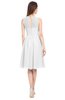ColsBM Ivory White Elegant A-line Jewel Zip up Knee Length Bridesmaid Dresses