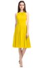 ColsBM Ivory Yellow Elegant A-line Jewel Zip up Knee Length Bridesmaid Dresses