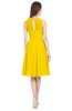 ColsBM Ivory Yellow Elegant A-line Jewel Zip up Knee Length Bridesmaid Dresses