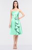 ColsBM Elora Brook Green Glamorous Sleeveless Zip up Knee Length Flower Bridesmaid Dresses