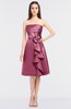 ColsBM Elora Rose Wine Glamorous Sleeveless Zip up Knee Length Flower Bridesmaid Dresses