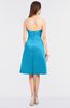 ColsBM Elora Turquoise Glamorous Sleeveless Zip up Knee Length Flower Bridesmaid Dresses