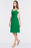 ColsBM Kyla Green Simple A-line Spaghetti Sleeveless Knee Length Ruching Bridesmaid Dresses