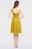 ColsBM Kyla Lemon Curry Simple A-line Spaghetti Sleeveless Knee Length Ruching Bridesmaid Dresses