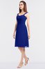 ColsBM Kyla Nautical Blue Simple A-line Spaghetti Sleeveless Knee Length Ruching Bridesmaid Dresses