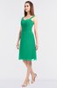 ColsBM Kyla Pepper Green Simple A-line Spaghetti Sleeveless Knee Length Ruching Bridesmaid Dresses