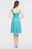 ColsBM Kyla Turquoise Simple A-line Spaghetti Sleeveless Knee Length Ruching Bridesmaid Dresses