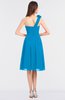 ColsBM Mina Cornflower Blue Romantic A-line Asymmetric Neckline Sleeveless Knee Length Bridesmaid Dresses