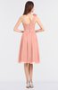ColsBM Mina Peach Romantic A-line Asymmetric Neckline Sleeveless Knee Length Bridesmaid Dresses