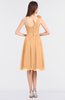 ColsBM Mina Salmon Buff Romantic A-line Asymmetric Neckline Sleeveless Knee Length Bridesmaid Dresses