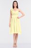 ColsBM Mina Soft Yellow Romantic A-line Asymmetric Neckline Sleeveless Knee Length Bridesmaid Dresses