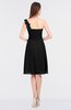 ColsBM Kiley Black Glamorous A-line Asymmetric Neckline Sleeveless Zip up Knee Length Bridesmaid Dresses