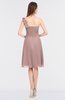 ColsBM Kiley Blush Pink Glamorous A-line Asymmetric Neckline Sleeveless Zip up Knee Length Bridesmaid Dresses