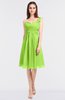 ColsBM Kiley Bright Green Glamorous A-line Asymmetric Neckline Sleeveless Zip up Knee Length Bridesmaid Dresses