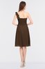 ColsBM Kiley Chocolate Brown Glamorous A-line Asymmetric Neckline Sleeveless Zip up Knee Length Bridesmaid Dresses
