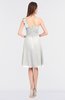 ColsBM Kiley Cloud White Glamorous A-line Asymmetric Neckline Sleeveless Zip up Knee Length Bridesmaid Dresses