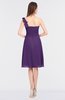 ColsBM Kiley Dark Purple Glamorous A-line Asymmetric Neckline Sleeveless Zip up Knee Length Bridesmaid Dresses