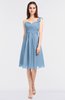ColsBM Kiley Dusty Blue Glamorous A-line Asymmetric Neckline Sleeveless Zip up Knee Length Bridesmaid Dresses