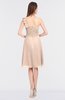 ColsBM Kiley Fresh Salmon Glamorous A-line Asymmetric Neckline Sleeveless Zip up Knee Length Bridesmaid Dresses