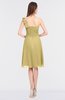 ColsBM Kiley Gold Glamorous A-line Asymmetric Neckline Sleeveless Zip up Knee Length Bridesmaid Dresses