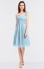 ColsBM Kiley Ice Blue Glamorous A-line Asymmetric Neckline Sleeveless Zip up Knee Length Bridesmaid Dresses
