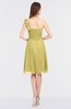 ColsBM Kiley Misted Yellow Glamorous A-line Asymmetric Neckline Sleeveless Zip up Knee Length Bridesmaid Dresses