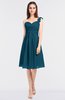 ColsBM Kiley Moroccan Blue Glamorous A-line Asymmetric Neckline Sleeveless Zip up Knee Length Bridesmaid Dresses