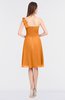 ColsBM Kiley Orange Glamorous A-line Asymmetric Neckline Sleeveless Zip up Knee Length Bridesmaid Dresses