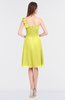 ColsBM Kiley Pale Yellow Glamorous A-line Asymmetric Neckline Sleeveless Zip up Knee Length Bridesmaid Dresses