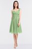 ColsBM Kiley Sage Green Glamorous A-line Asymmetric Neckline Sleeveless Zip up Knee Length Bridesmaid Dresses