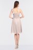 ColsBM Kiley Silver Peony Glamorous A-line Asymmetric Neckline Sleeveless Zip up Knee Length Bridesmaid Dresses