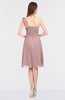 ColsBM Kiley Silver Pink Glamorous A-line Asymmetric Neckline Sleeveless Zip up Knee Length Bridesmaid Dresses