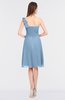 ColsBM Kiley Sky Blue Glamorous A-line Asymmetric Neckline Sleeveless Zip up Knee Length Bridesmaid Dresses