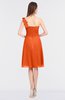 ColsBM Kiley Tangerine Glamorous A-line Asymmetric Neckline Sleeveless Zip up Knee Length Bridesmaid Dresses