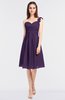 ColsBM Kiley Violet Glamorous A-line Asymmetric Neckline Sleeveless Zip up Knee Length Bridesmaid Dresses