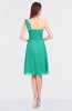 ColsBM Kiley Viridian Green Glamorous A-line Asymmetric Neckline Sleeveless Zip up Knee Length Bridesmaid Dresses