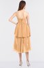 ColsBM Sharon Apricot Elegant A-line Strapless Sleeveless Zip up Knee Length Bridesmaid Dresses
