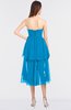 ColsBM Sharon Cornflower Blue Elegant A-line Strapless Sleeveless Zip up Knee Length Bridesmaid Dresses