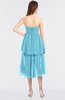 ColsBM Sharon Light Blue Elegant A-line Strapless Sleeveless Zip up Knee Length Bridesmaid Dresses
