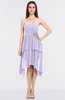ColsBM Sharon Light Purple Elegant A-line Strapless Sleeveless Zip up Knee Length Bridesmaid Dresses